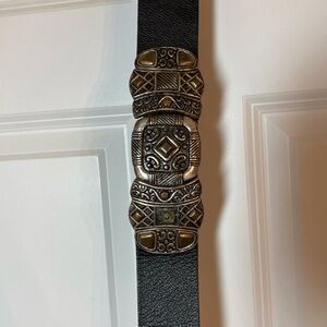 Chicos Leather and Elastic Belt